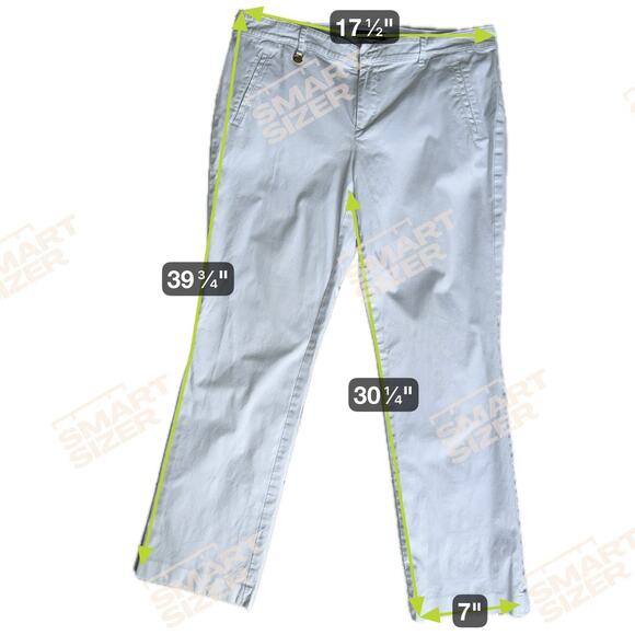 Ralph Lauren Chino Pants Women's 12 White Logo Faux Pockets Basic Classic Preppy - Picture 4 of 14